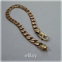 9ct Gold Flat Curb Link 7.5 Bracelet