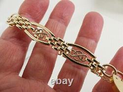 9ct Gold Gate Bracelet Knot Bar Link Hallmarked 16 grams 7.75'