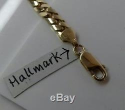 9ct Gold Gents Solid Close Link Curb Bracelet. 16.1g. 8.5 inch. Hallmarked. NEW