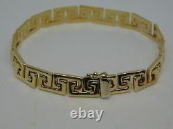 9ct Gold Greek Key Pattern Link Bracelet