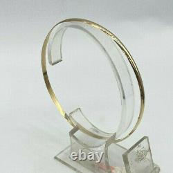 9ct Gold Hallmarked 3mm Plain D-Shape Slave Bangle. Goldmine Jewellers