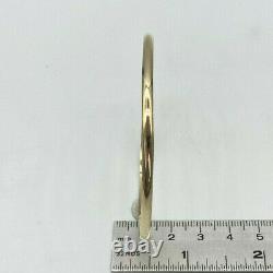 9ct Gold Hallmarked 3mm Plain D-Shape Slave Bangle. Goldmine Jewellers