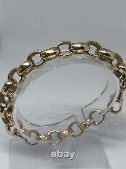 9ct Gold Hallmarked Chunky 7.5 Inch Length Belcher Bracelet