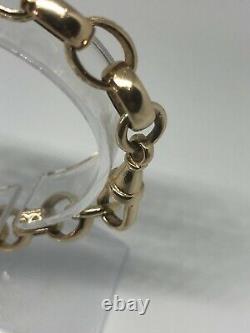9ct Gold Hallmarked Chunky 7.5 Inch Length Belcher Bracelet