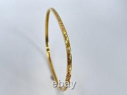 9ct Gold Hallmarked Ladies Hollow Bangle. Goldmine Jewellers