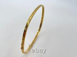 9ct Gold Hallmarked Ladies Hollow Bangle. Goldmine Jewellers