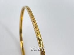 9ct Gold Hallmarked Ladies Hollow Bangle. Goldmine Jewellers