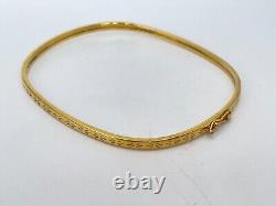 9ct Gold Hallmarked Ladies Hollow Bangle. Goldmine Jewellers