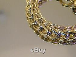 9ct Gold Heavy Fancy Link Bracelet 10.8g