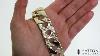 9ct Gold Heavyweight Patterned Curb Bracelet 19mm