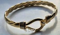 9ct Gold Hook Hoop Bangle Bracelet 23.4G