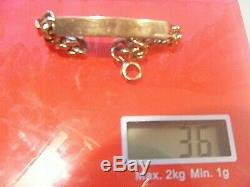 9ct Gold ID Bracelet Identity Bracelet 36 Grams Heavy