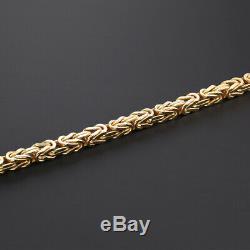 9ct Gold Italian Square Byzantine Bracelet- 7.5 -6mm RRP £780 0% FINANCE