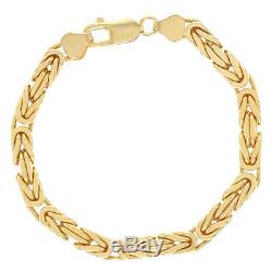 9ct Gold Italian Square Byzantine Bracelet- 7.5 -6mm RRP £780 0% FINANCE