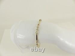 9ct Gold Knot Bracelet White & Yellow 6.7 grams Hallmarked 7 1/2'' gift box