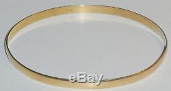 9ct Gold Ladies BANGLE weight 7.2 grams Innner Diameter 67mm, 2,1/2 INCHES