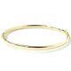 9ct Gold Ladies Bangle Plain Hinged Safety Catch Yellow 3.6g 6.5 Inch 3.5mm
