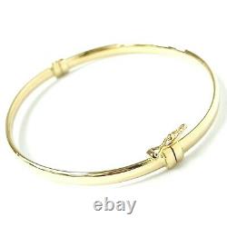 9ct Gold Ladies Bangle Plain Hinged Safety Catch Yellow 3.6g 6.5 inch 3.5mm