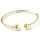 9ct Gold Ladies Bangle Torque Style Rounded Plain Hinged Uk Hallmarked 7.5mm