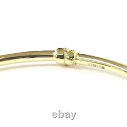 9ct Gold Ladies Bangle Torque Style Rounded Plain Hinged UK Hallmarked 7.5mm