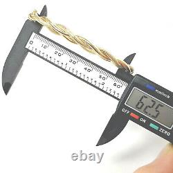 9ct Gold Ladies Bangle Twist Design Hinged Safety Catch 3.5g 6.5 inch