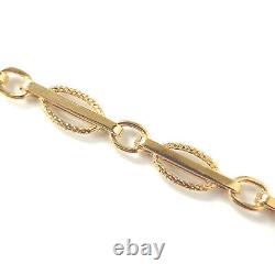 9ct Gold Ladies Bracelet UK Hallmarked Fancy Style 4.4mm Wide 2.8g 7.5 Inches