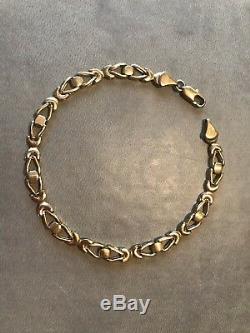 9ct Gold Link Bracelet 4g Unusual Design