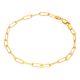 9ct Gold Long Link Chain Bracelet 7 Inches