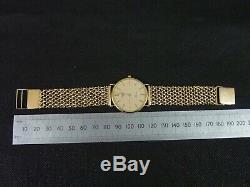 9ct Gold Longines Presence Watch 9ct Mesh Bracelet 38.2g 1975