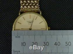 9ct Gold Longines Presence Watch 9ct Mesh Bracelet 38.2g 1975