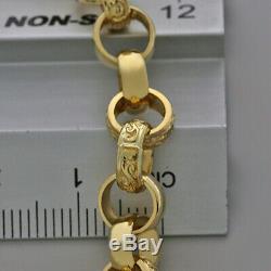 9ct Gold Men's Belcher Bracelet 9 -8 mm -21G- Hallmarked RRP £880 BL14 9 A