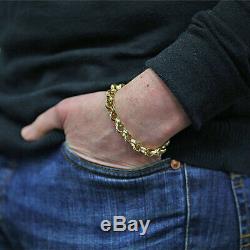 9ct Gold Men's Belcher Bracelet 9 -8 mm -21G- Hallmarked RRP £880 BL14 9 A