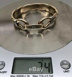 9ct Gold Mens Bangle/Bracelet Heavy 74g