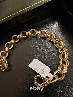 9ct Gold Mens Belcher Bracelet 23.3g