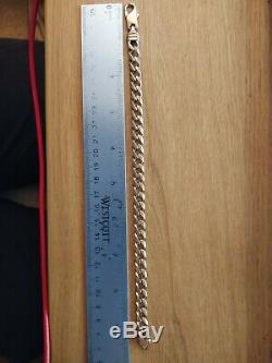 9ct Gold Mens Bracelet, 31g, 9.5 Long