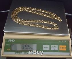 9ct Gold Mens Chain. Curb Link Style. 39.5g. Ideal Christmas / Birthday Gift