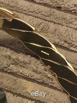 9ct Gold Mens Solid Twisted Gold Gucci Bangle/bracelet, (63.2 Gms), Stunning, Rare