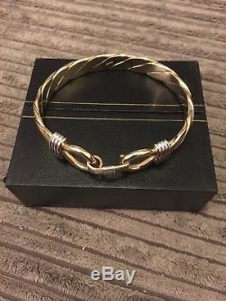 9ct Gold Mens Solid Twisted Gold Gucci Bangle/bracelet, (63.2 Gms), Stunning, Rare