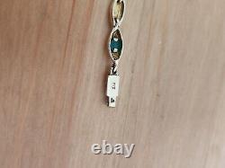9ct Gold Multi Gemstone Bracelet, 9.05g, hallmarked 375, 7.5''