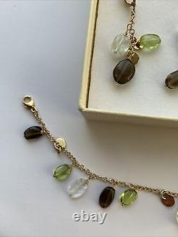 9ct Gold Necklace, Bracelet & Earrings Set