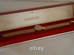 9ct Gold Omega. Ladies vintage watch, circa 1970. Original box. Serviced