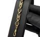 9ct Gold On Silver Stars And Bars Belcher Bracelet 10.4mm Solid 925 Uk Made