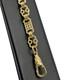 9ct Gold On Silver Stars And Bars Belcher Bracelet 9.4mm Solid 925 Uk Made