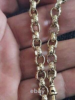 9ct Gold Oval Belcher Bracelet 16.2g 7