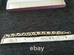 9ct Gold Oval Belcher Bracelet 32.6g 8.5