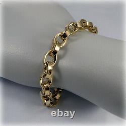 9ct Gold Oval Link 7.5 Bracelet