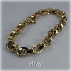 9ct Gold Oval Link 7.5 Bracelet