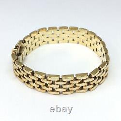 9ct Gold Panther Link Bracelet 7 Inches REF259