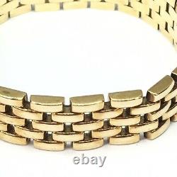 9ct Gold Panther Link Bracelet 7 Inches REF259