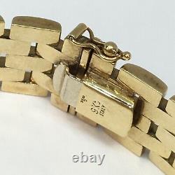 9ct Gold Panther Link Bracelet 7 Inches REF259